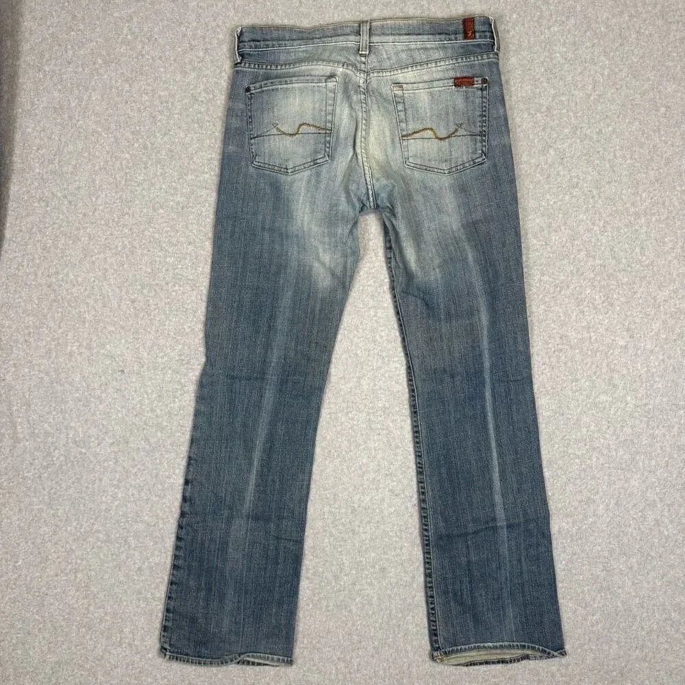 Vintage 7 for all Mankind Women's Size 30 Lightwash Bootcut Jeans USA - Picture 7 of 9